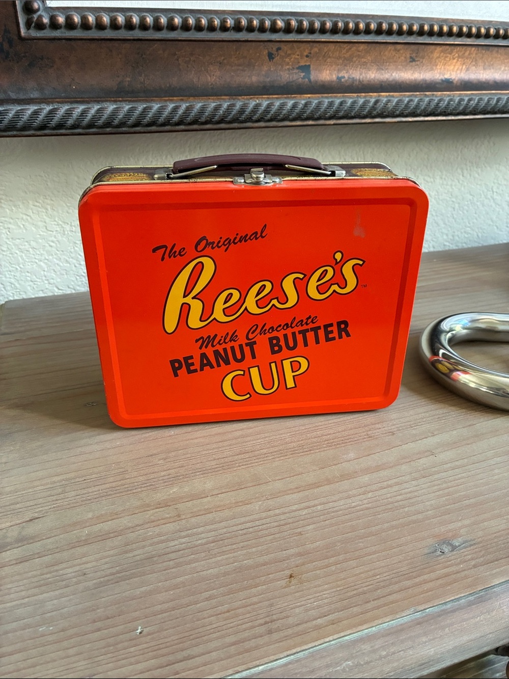 Reese's Peanut Butter Cup Tin Lunchbox - Bright Orange